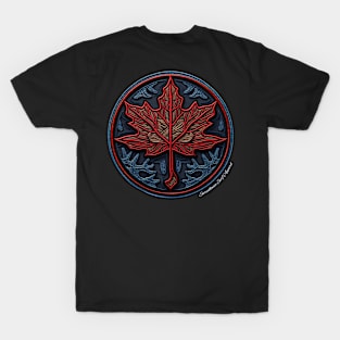 Embroidered Maple Leaf T-Shirt
